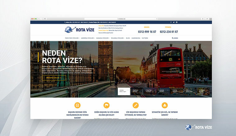 Rota Vize Web Sitesi Tasarımı