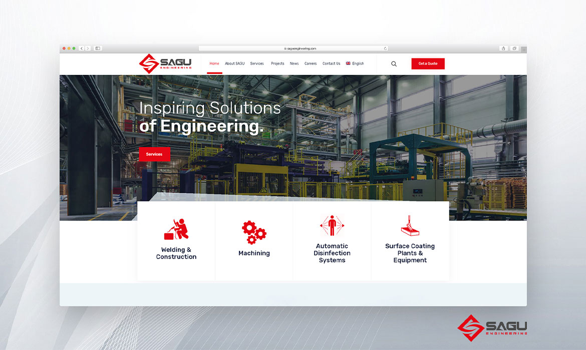 Sagu Engineering Web Sitesi Tasarımı