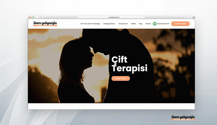 Sinem Yahyaoğlu Web Sitesi Tasarımı